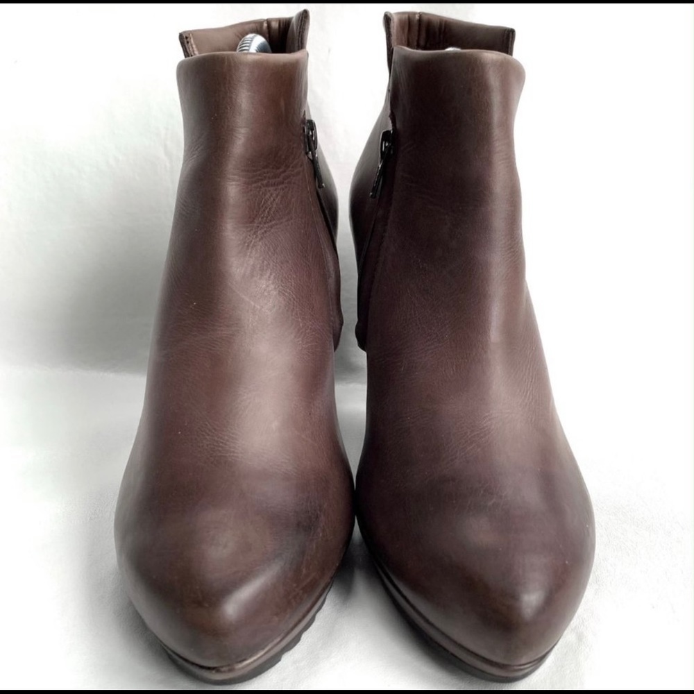Paul Green Alexa booties brown leather high heeled